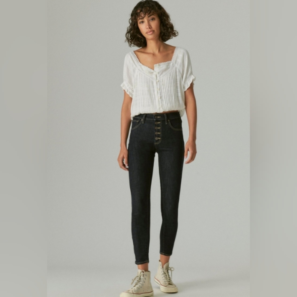Lucky Brand Black Ankle Cropped Jeans